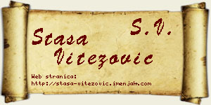 Staša Vitezović vizit kartica